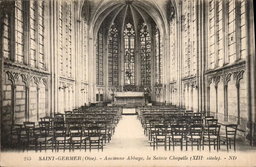 Saint-Germer (Oise) — Antiga Abadia, a Santa Capela (Século XIII) — ND - Frente
