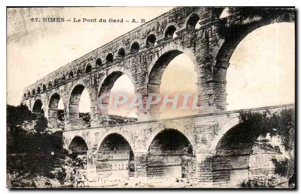 Nîmes — O Pont du Gard — A. R. - Frente