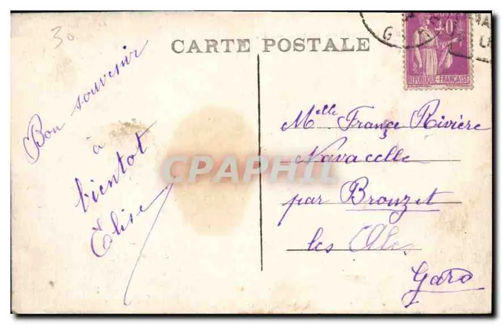 Nîmes — O Pont du Gard — A. R. - Verso