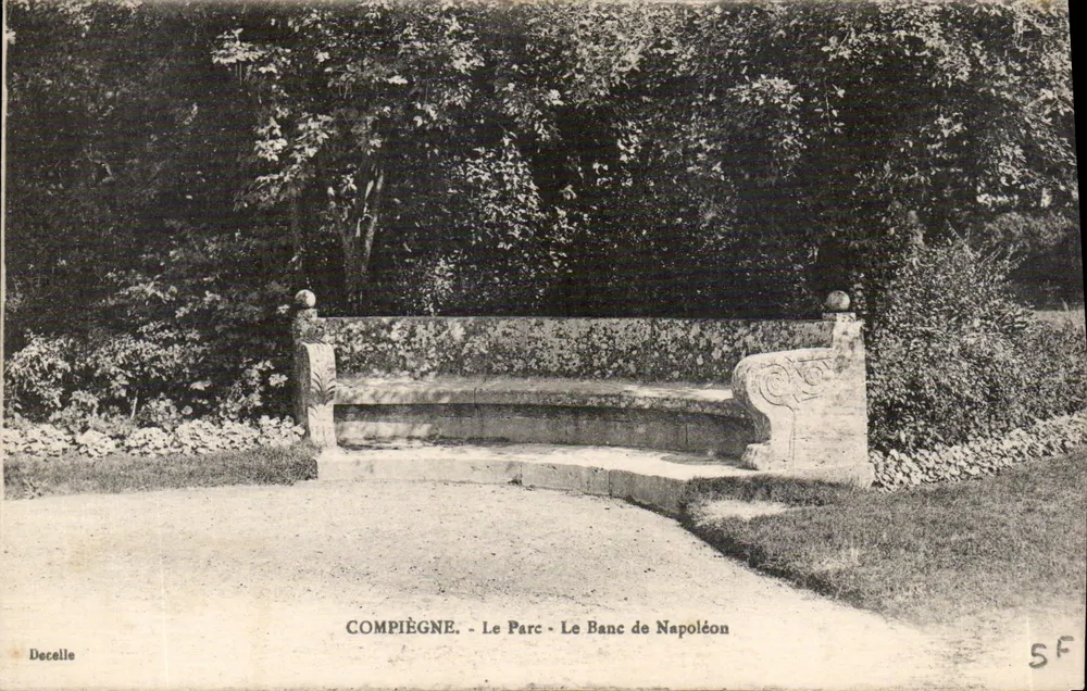 Compiègne - O Parque - O Banco de Napoleão — Decelle, n°60 - Frente