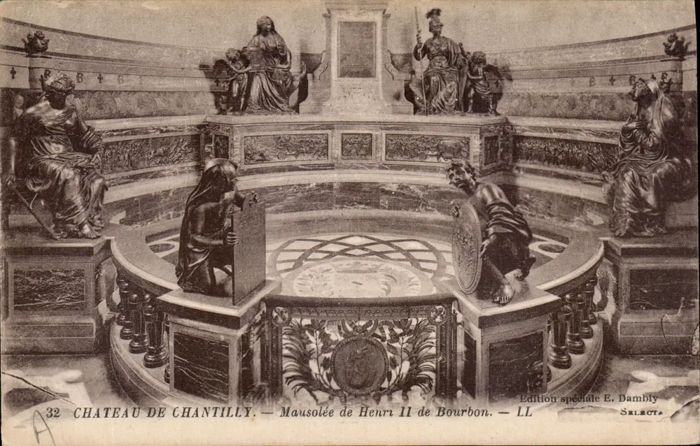 Castelo de Chantilly — Mausoléu de Henri II de Bourbon — Edição especial E. Dambly Select - Frente