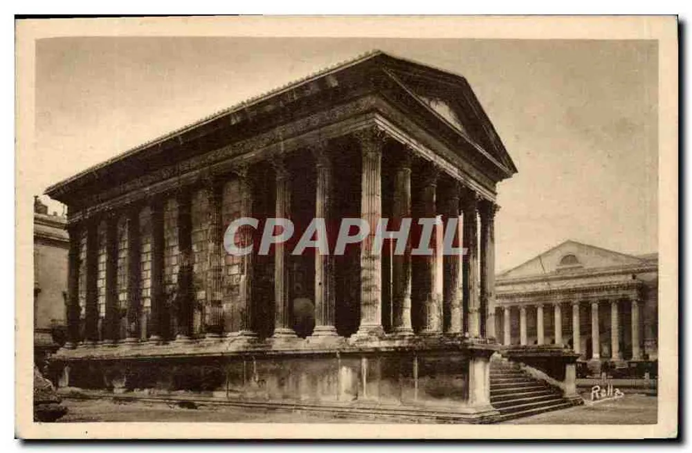Nîmes — A Maison Carrée (monumento romano) — editor Rolla, n° de série 1.081 - Frente