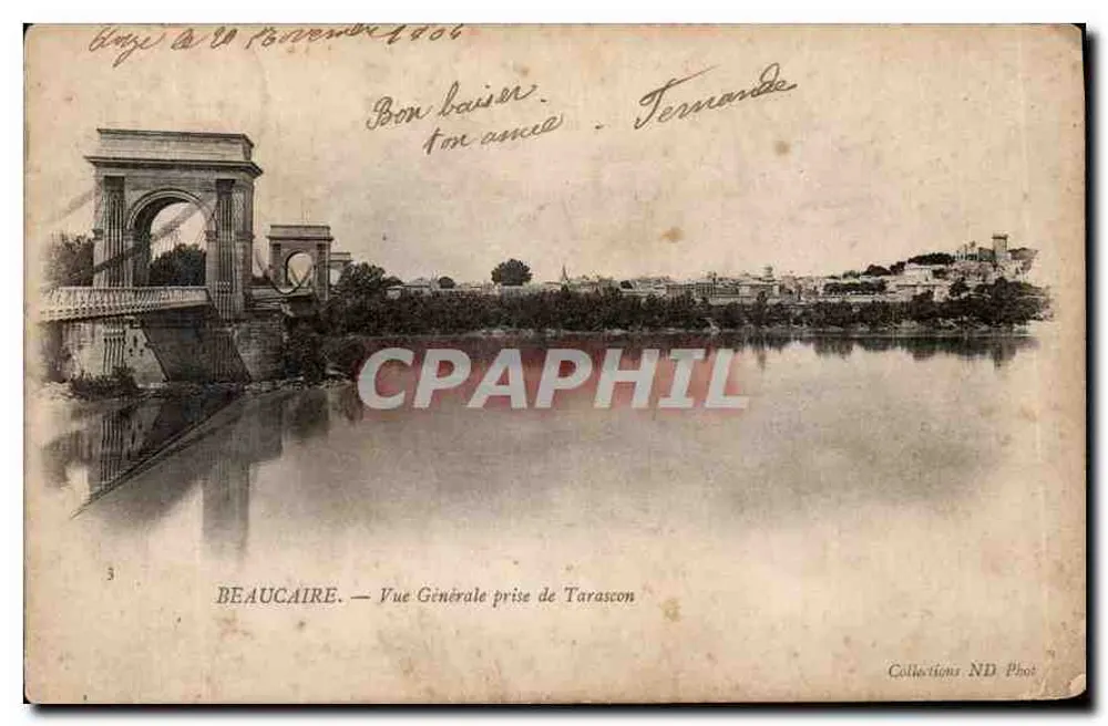 Beaucarre — Ogólny widok z Tarascon — Zbiory ND Phot - Awers