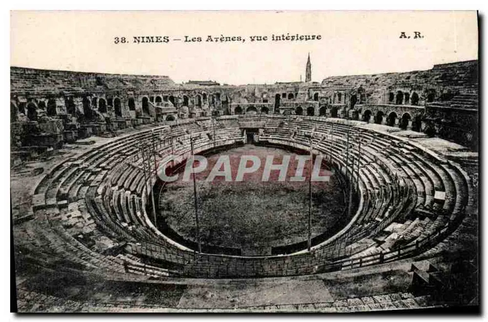 Nîmes — As Arênes, vista interior — A.R. n°38 - Frente