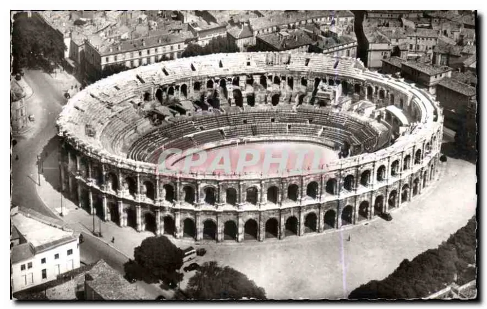 Nîmes (Gard) — Luftbild der Arenen — Éditions ROHFRITSCH - Vorderseite