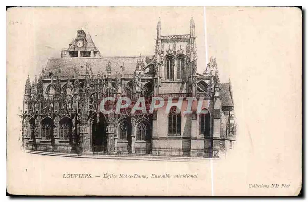 Louvières — Kirche Notre-Dame, südlicher Ensemble — ND Phot Sammlung - Vorderseite