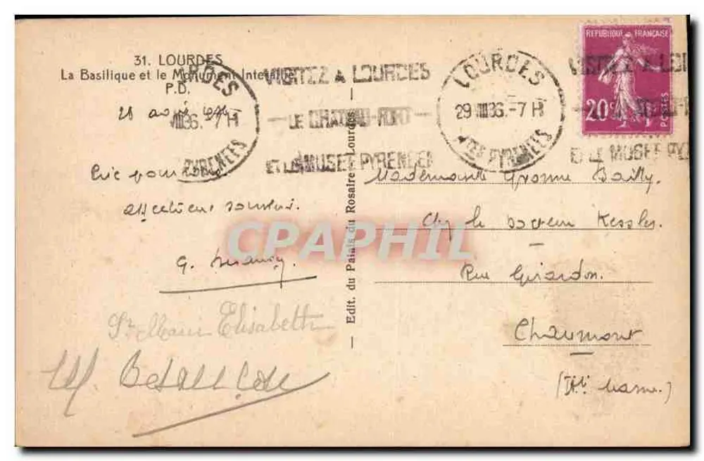 Lourdes — A Basílica e o Monte da Intenção — Editora do Palácio do Rosário Lourdes - Verso