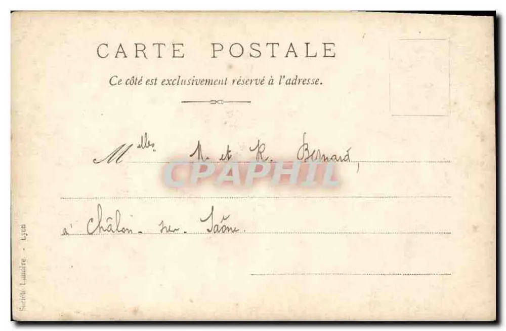 Retrato de homem — assinatura de Louis Timoury — Lyon, 1902 - Verso