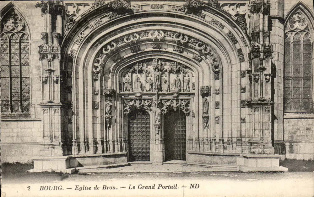 Bourg — Kirche von Brou — Der Große Portal — ND - Vorderseite