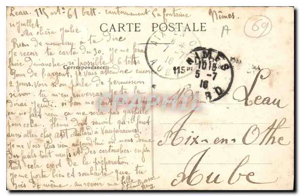 LYON — Palácio da Bolsa — E. R. - Verso