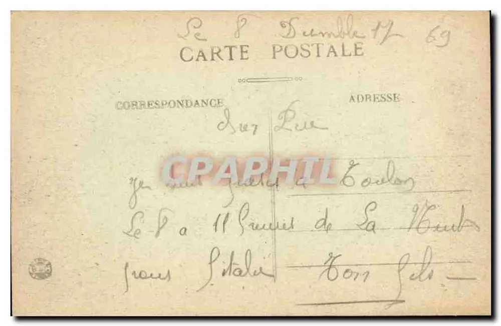 LYON — Kathedrale Saint-Jean und Coteau de Fourvière — E.R. - Rückseite