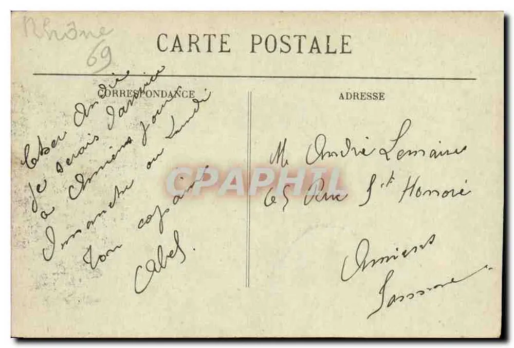 LYON — O Grande Teatro — E. R. n° 50 - Verso
