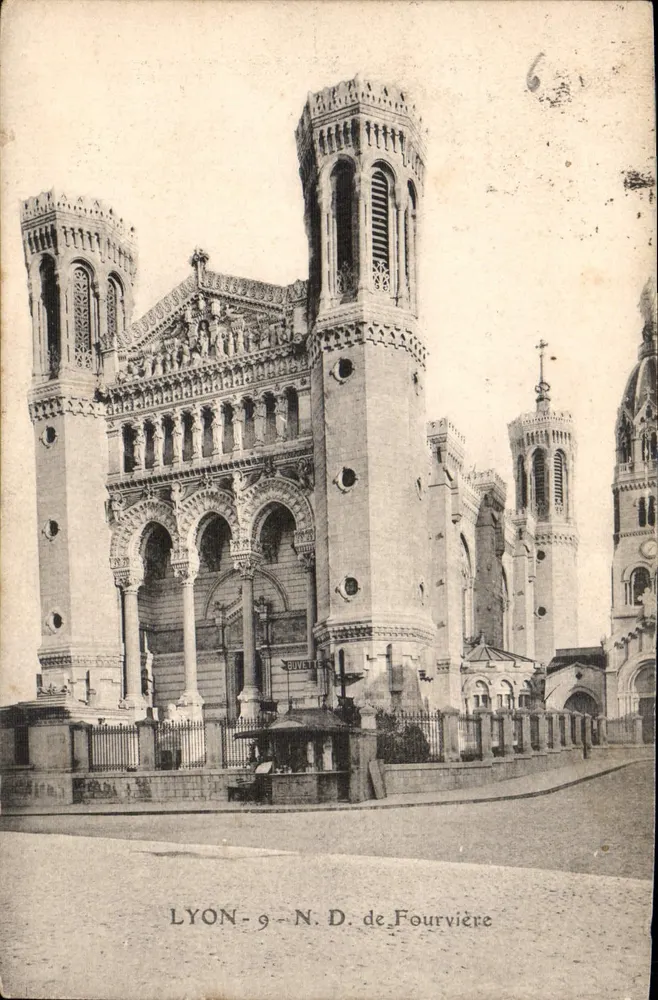 LYON - N.D. de Fourvière — vista da basílica — editor anônimo, n°6 - Frente