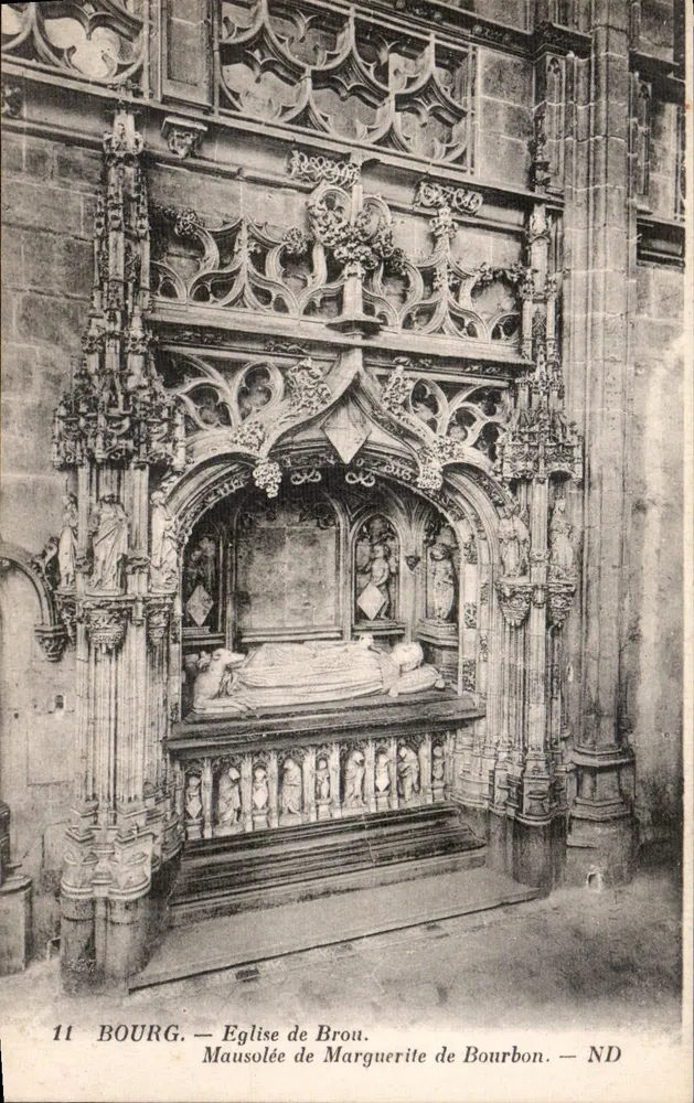 Bourg — Kirche von Brou. Mausoleum von Marguerite de Bourbon — ND - Vorderseite