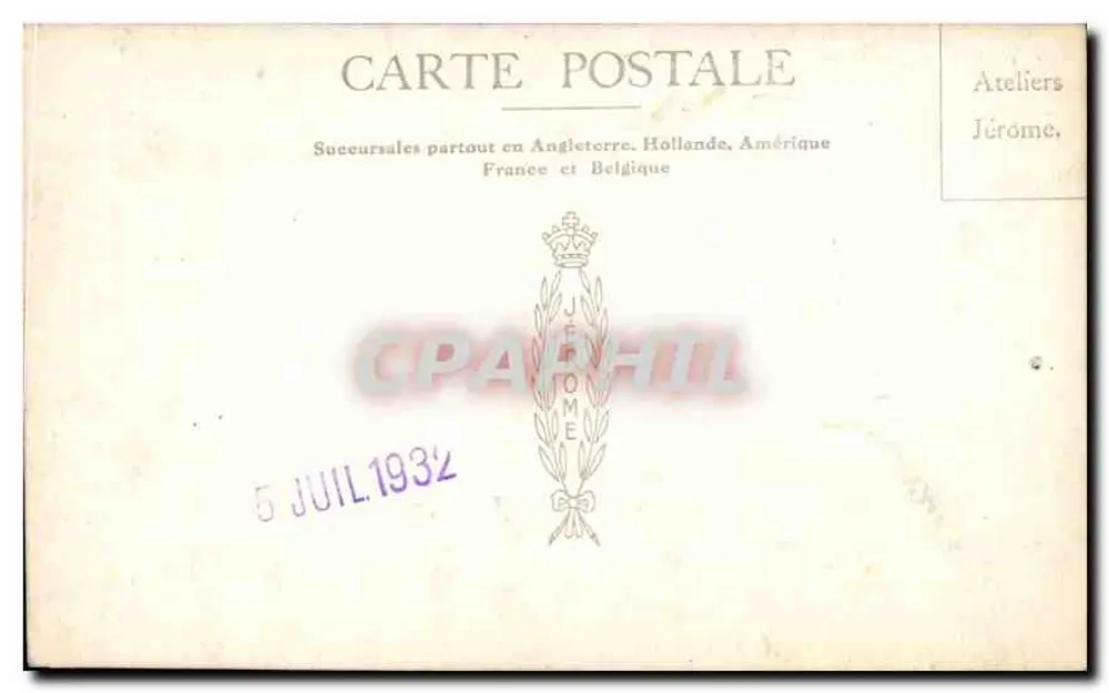 Retrato de homem — editor Jérôme, número de série não visível - Verso