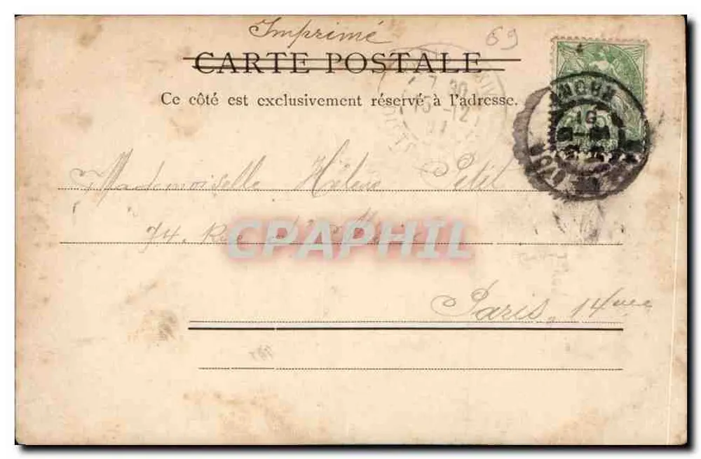 Igreja Saint-Nizier — Lyon — B. & J. D. 10116 (Indus) - Verso
