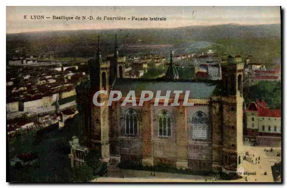 LYON — Basílica de Nossa Senhora de Fourvière — Facha Interna - Frente