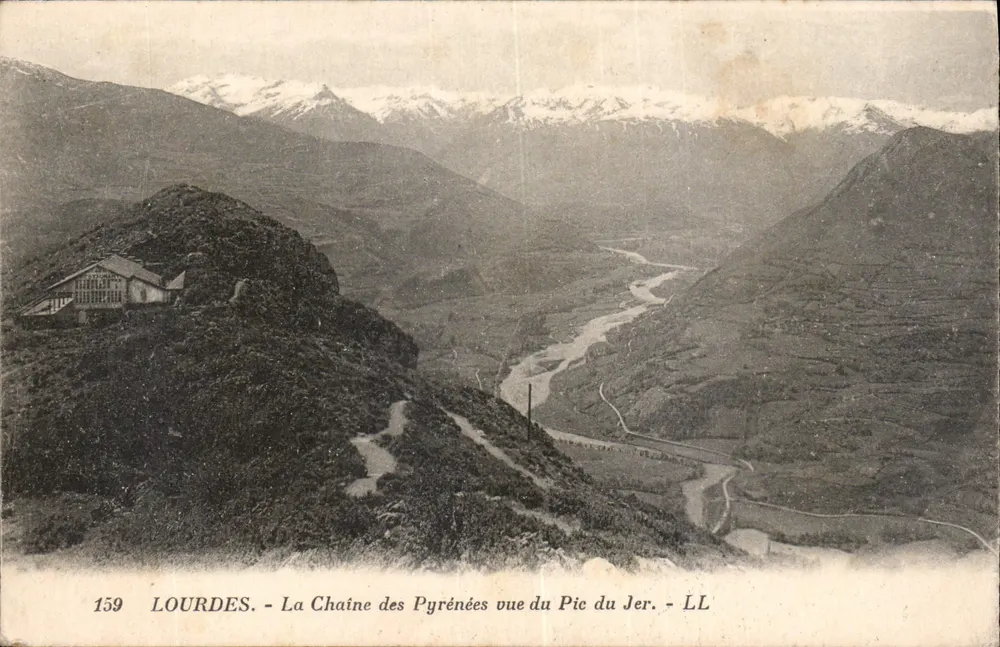 Lourdes - Die Pyrenäen von der Pic du Jer aus gesehen - LL - Vorderseite