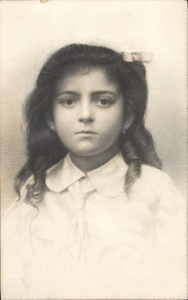 Retrato de uma jovem — editor desconhecido, número de série não visível - Frente