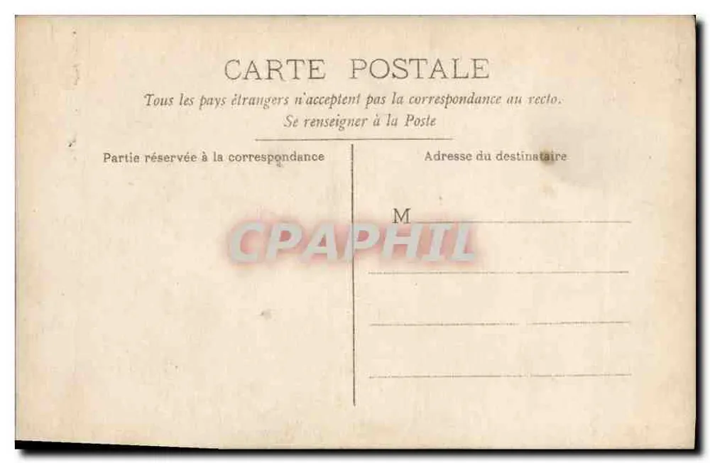 Retrato de um homem — época 1900-1920 — sem editor ou número visível - Verso