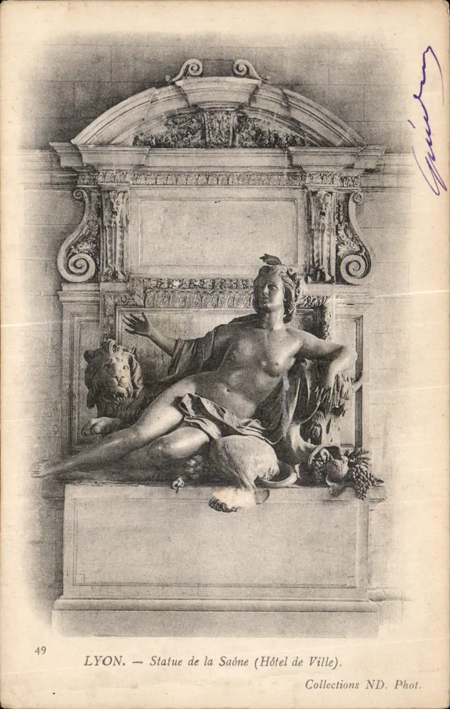 LYON — Estátua da Saône (Prefeitura) — Coleções ND. Fot. n°49 - Frente