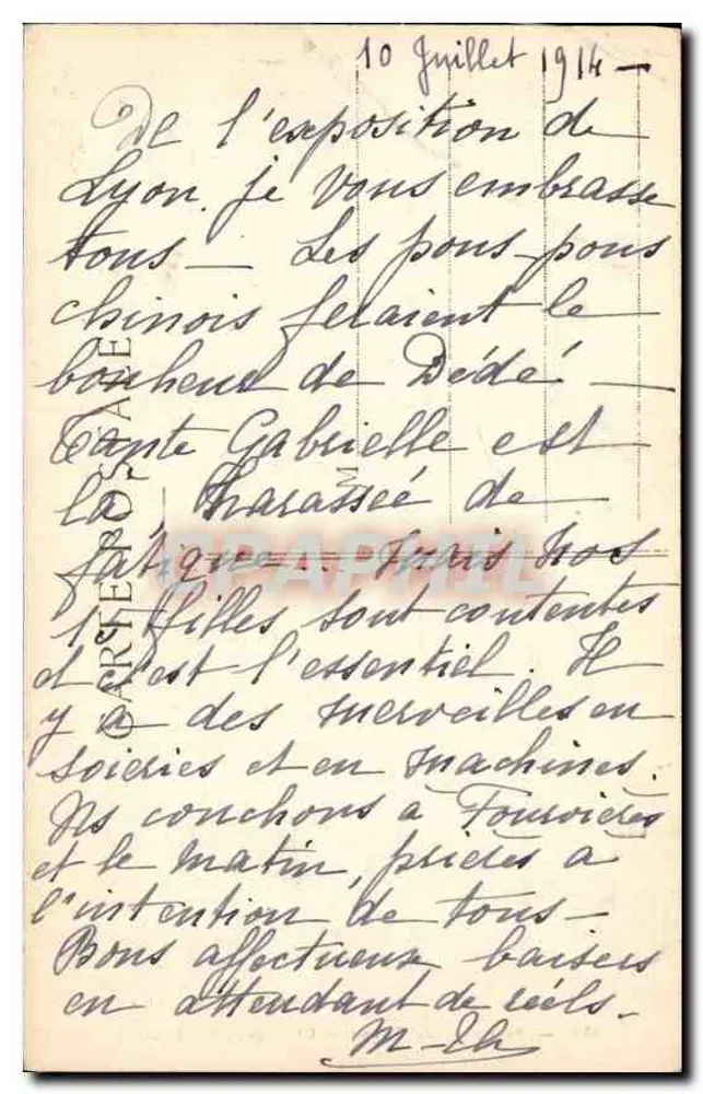 LYON — Heiligtum der alten Kapelle Notre-Dame de Fourvière — Reproduktion verboten - Rückseite