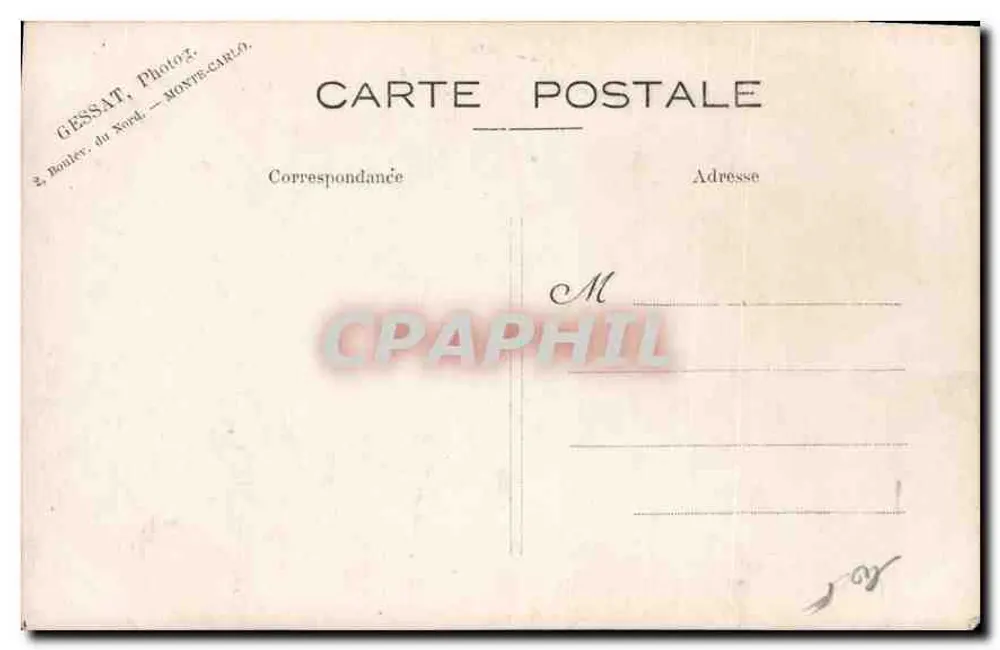 Familie und Hund — Botanischer Garten — Gessat, Monte-Carlo - Rückseite