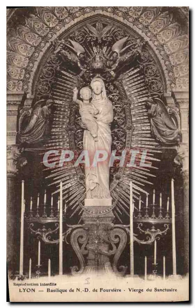 LYON — Basilika der Jungfrau von Fourvière — Jungfrau des Heiligtums - Vorderseite