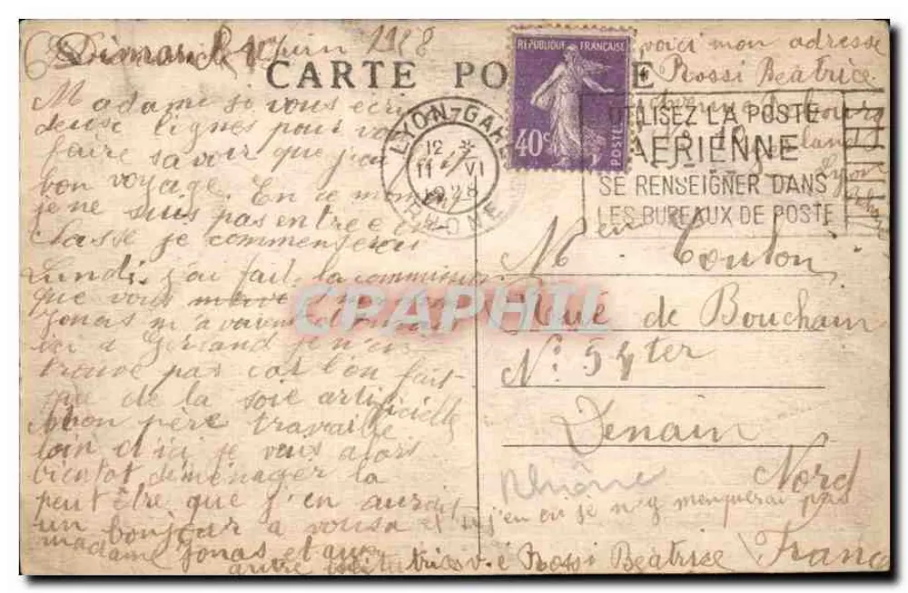 LYON — A Praça dos Jacobinos — M.F. - Verso