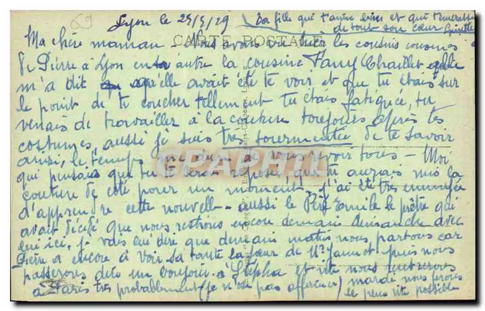LYON - Brücke des Palais de Justice und Fourvière-Hügel — unbekannter Verlag, n° 81 - Rückseite