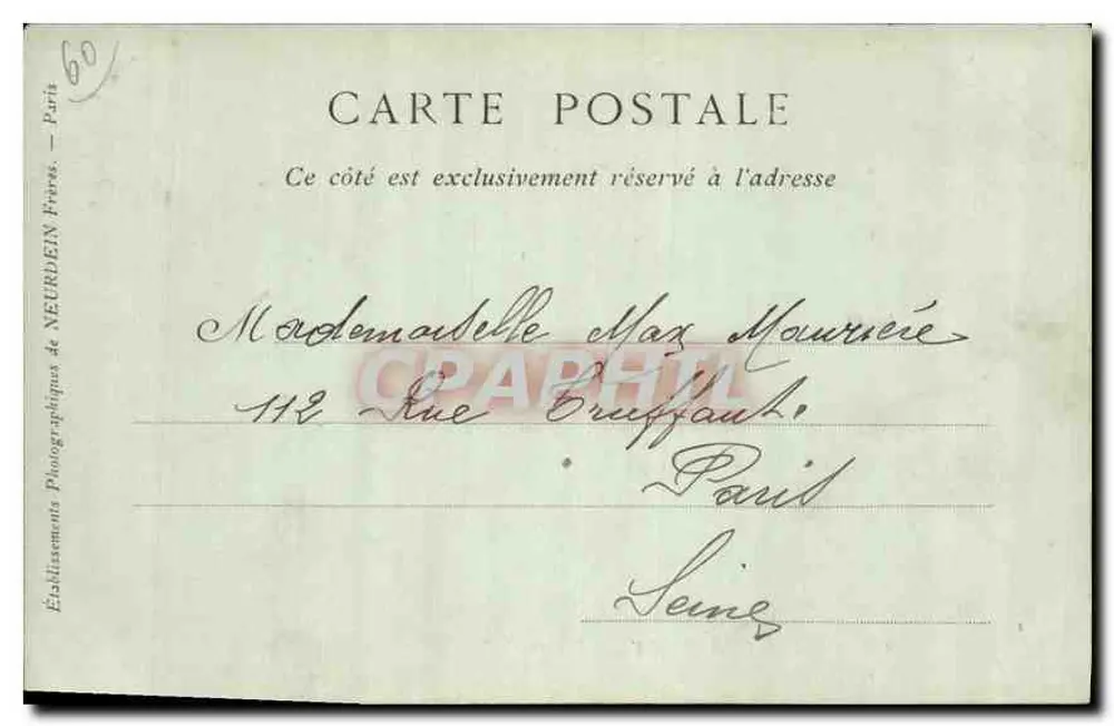 Castelo de Chantilly — Vista Geral — Collections ND Phot - Verso