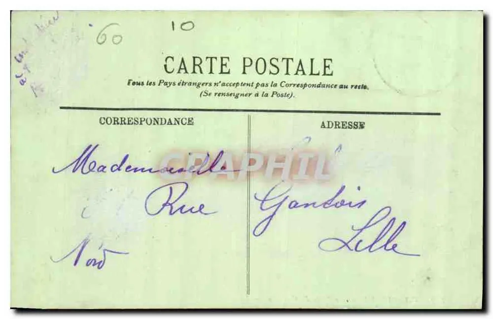 Compiègne — A Praça do Castelo — LL. — G. Kraemmer - Verso