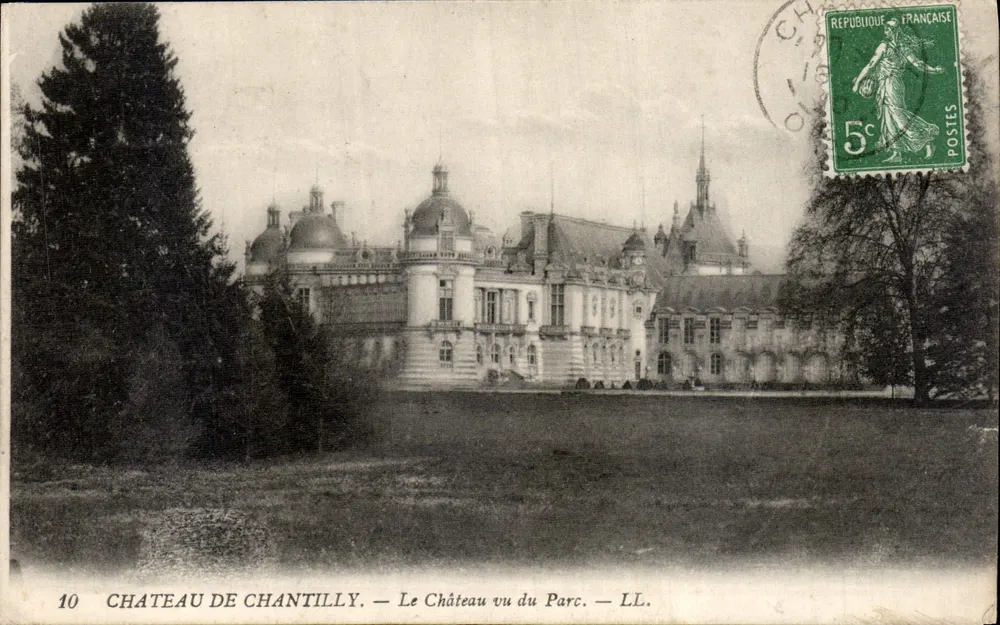 Castello di Chantilly — La Vista del Castello dal Parco — LL. - Recto