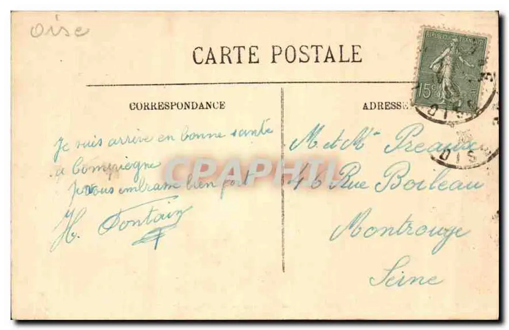 Compiègne — Il Castello — Camera da letto di Napoleone I — LL. — n°28 - Verso