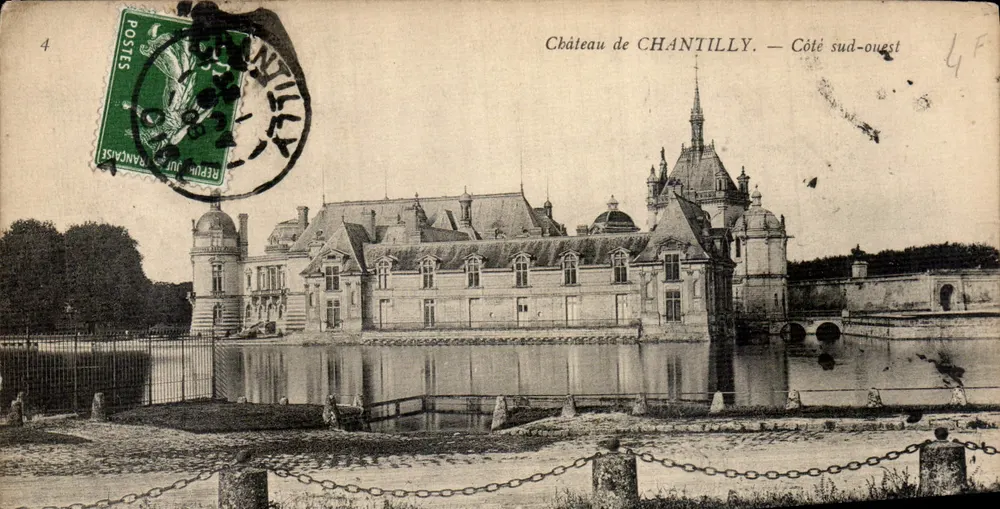 Château de CHANTILLY — South-west Side — Publisher Not Visible - Front