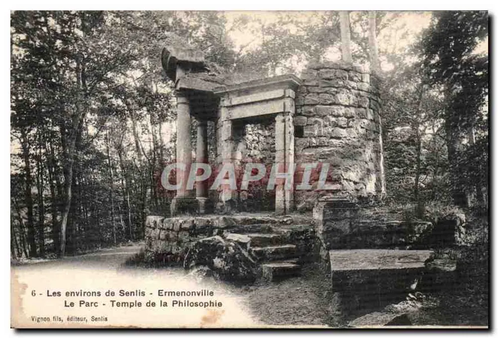 Die Umgebung von Senlis - Ermenonville - Der Park - Tempel der Philosophie — Vignon fils, Verlag, Senlis - Vorderseite