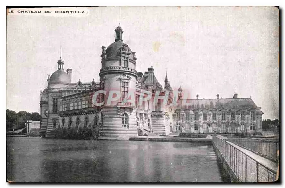 O Castelo de Chantilly — vista do castelo e de seus jardins - Frente