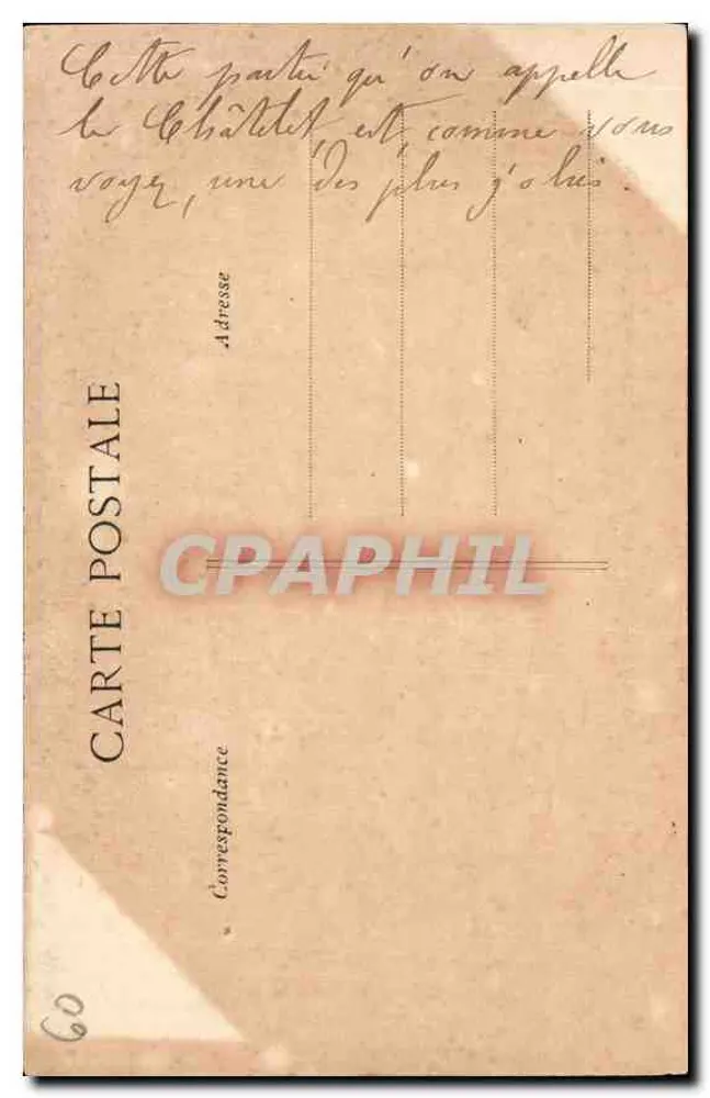 Castelo de CHANTILLY — Le Châtelet — C.A.C. - Verso