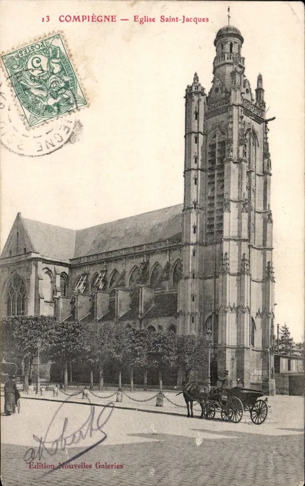 Compiègne — Igreja de São Jacó — Edição Nouvelles Galeries n°13 - Frente