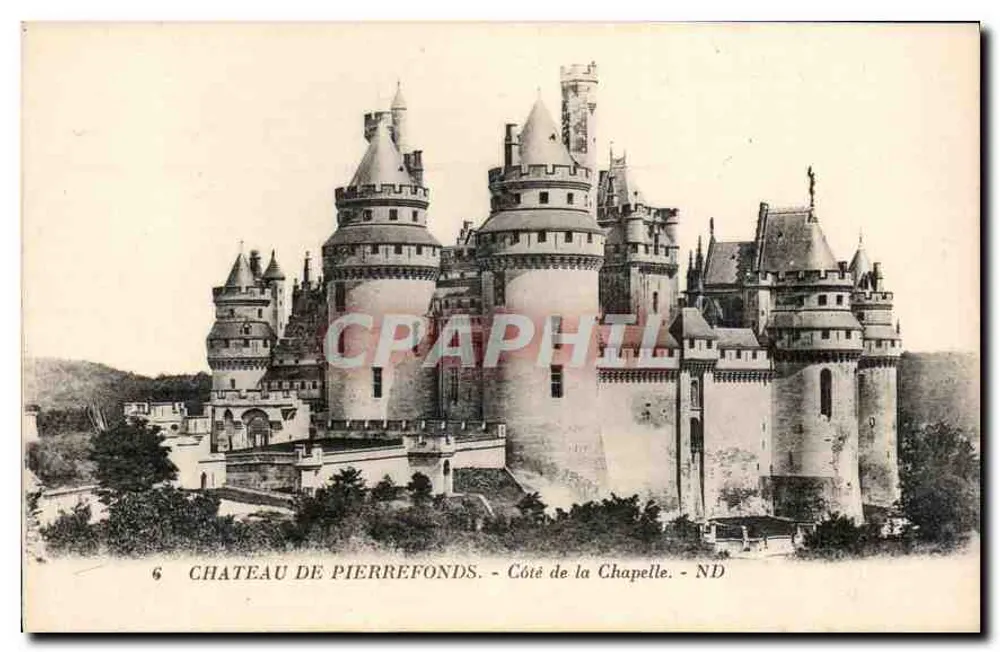 Castelo de Pierrefonds — Lado da Capela — ND — Editor Lévy e Neurden Réunis, Paris - Frente