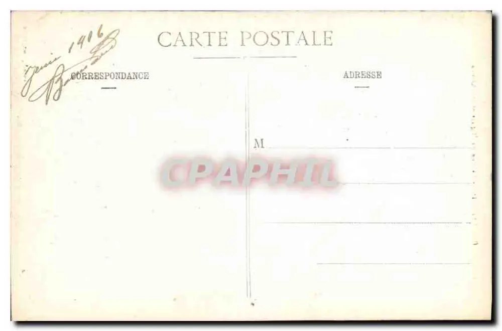 PierreFonds - La Rue de l'Église et le Château — éditeur Decelle, Compiègne, n° de série 1893 - Verso