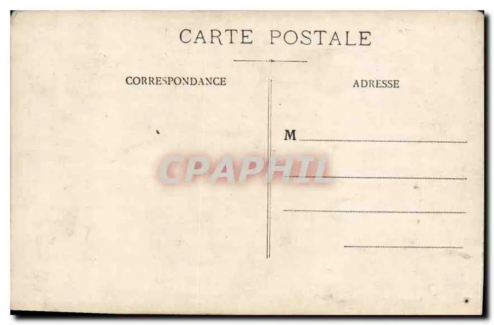 Mme Bruneau — mit Hund — anonyme Karteikarte - Rückseite