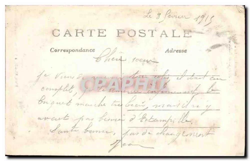 Aproximadamente Villers-Cotterêts - Pierrefonds - Vista da Cour intérieure - Reisse, litografia em Villers-Cotterêts - Repre. cut - Verso