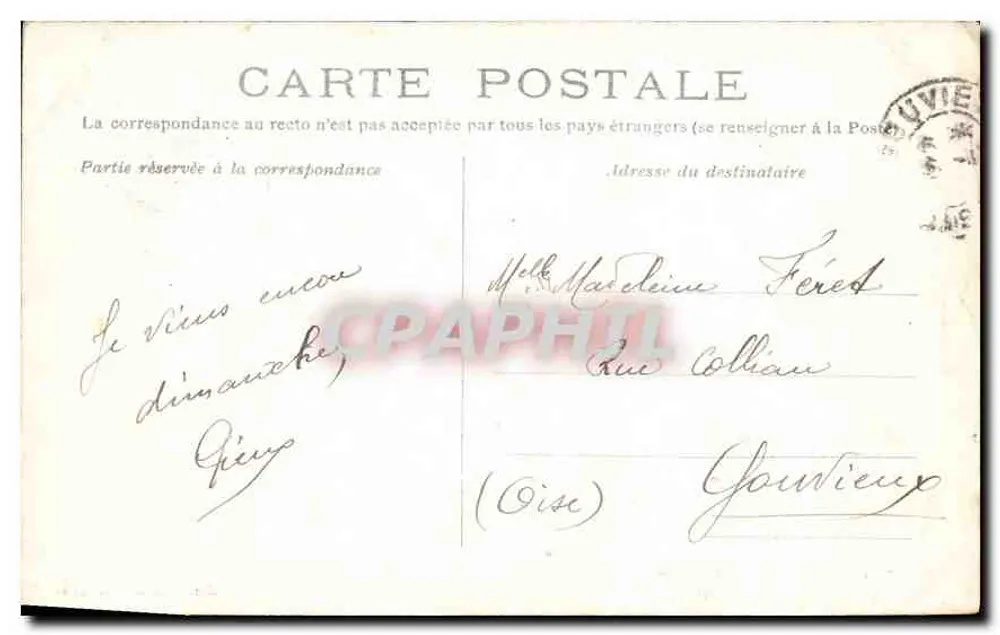 Compiegne — Castelo — Quarto da Imperatriz — Edição Novas Galerias - Verso