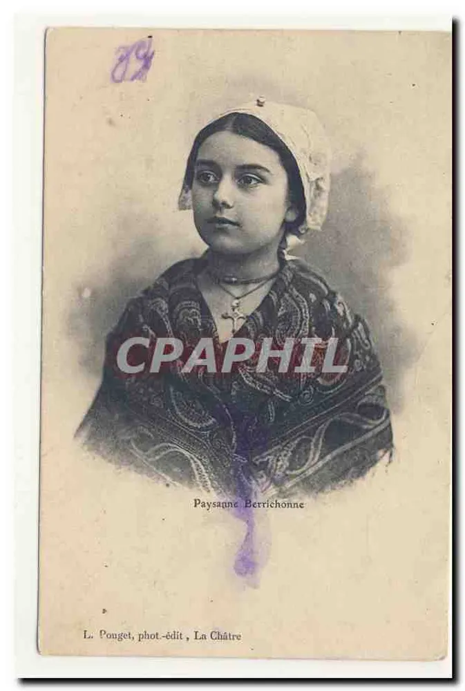 Berrische Bauernfrau — L. Pouget, Foto-Verlag, La Châtre - Vorderseite
