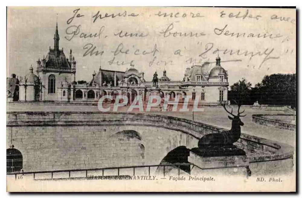 Castelo de Chantilly — Fachada Principal — ND. Fot. - Frente