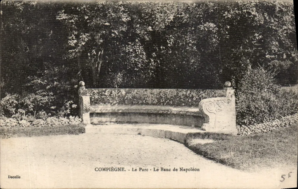 Compiègne - O Parque - O Banco de Napoleão — Decelle, n°5 - Frente