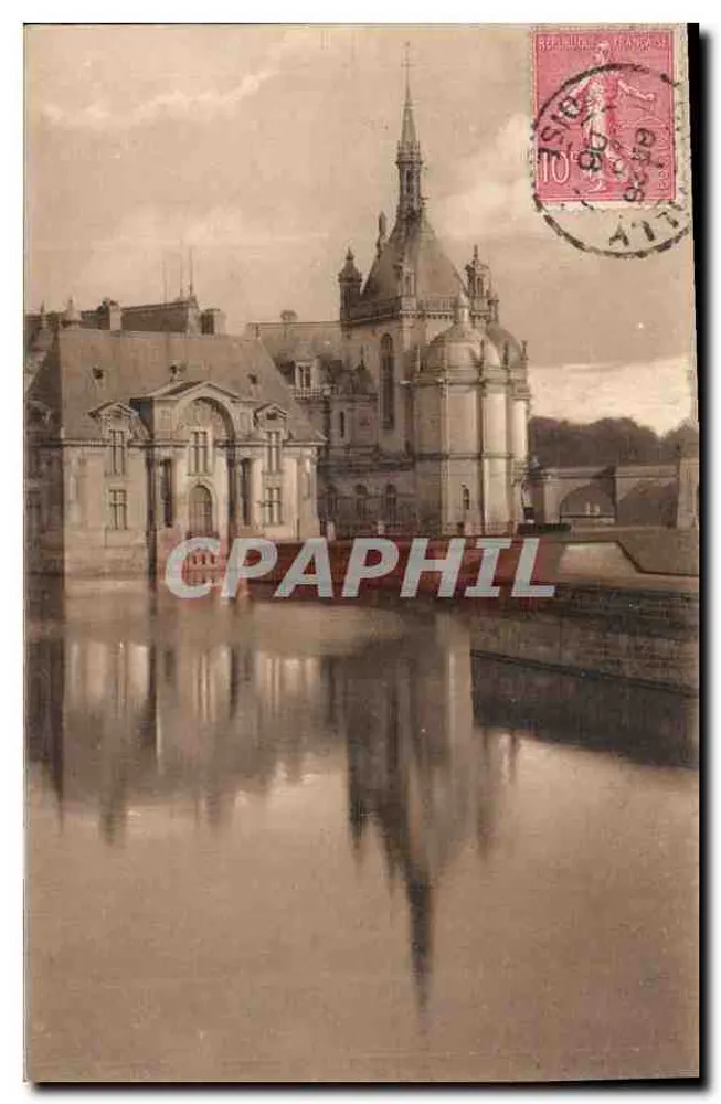 Castelo de Chantilly — vista sobre o canal — Carte Postale de Luxe - Frente