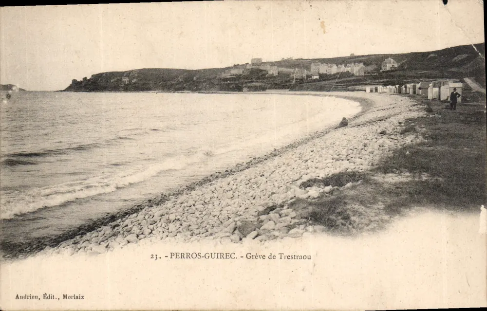 Perros-Guirec — Grève de Trestraou — Andriën, Édit., Morlaix - Frente