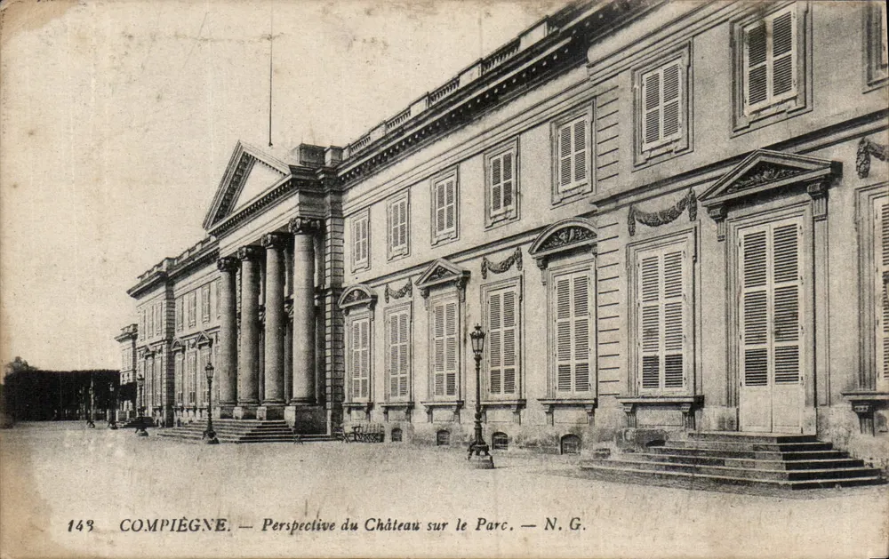 Compiègne — Perspectiva do Castelo no Parque — N.G. n°143 - Frente